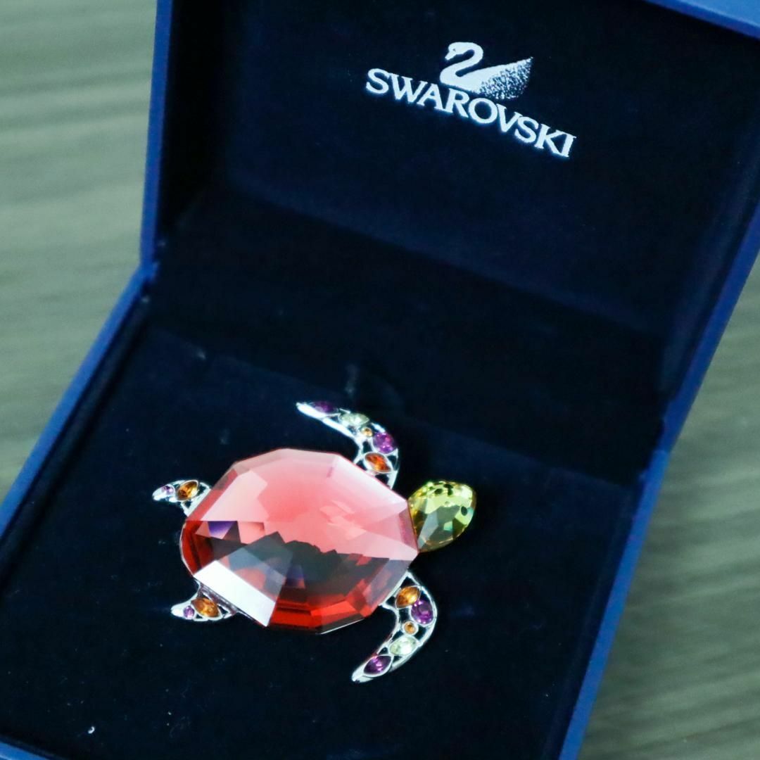 SWAROVSKI - 【極美品】SWAROVSKI タートルモチーフ ピンブローチ