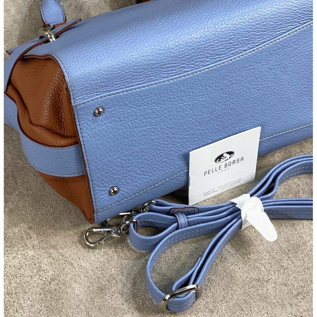 PELLE BORSA ペレボルサ 牛革 バイカラー２ウェイバッグ