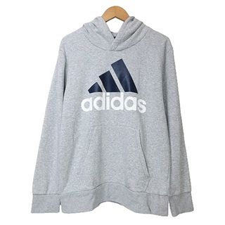 アディダス(adidas)のアディダス パーカー プルオーバー ロゴ プリント 長袖 裏毛 L ■GY01(パーカー)