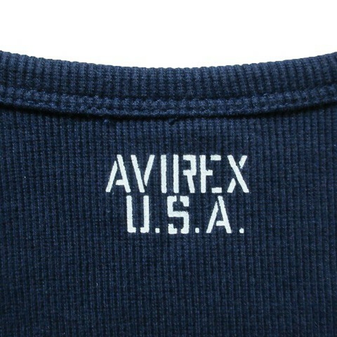 AVIREX(アヴィレックス)のアヴィレックス 近年 半袖 Tシャツ 6143502 テレコ M 紺 ■GY01 メンズのトップス(Tシャツ/カットソー(半袖/袖なし))の商品写真