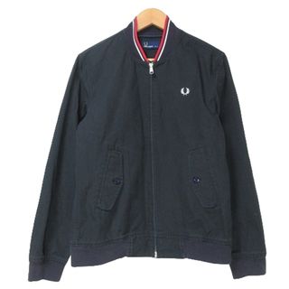 ジャケットFRED PERRY ボア付き ストライプ ブルゾン ジャケット S