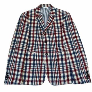 トムブラウン(THOM BROWNE)の美品 トムブラウン テーラードジャケット ウール チェック 段返り3つボタン 1(テーラードジャケット)