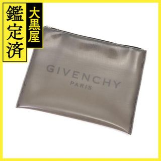 ジバンシィ(GIVENCHY)のGIVENCHY　ジバンシー　クラッチバッグ グレー ビニール【431】(セカンドバッグ/クラッチバッグ)