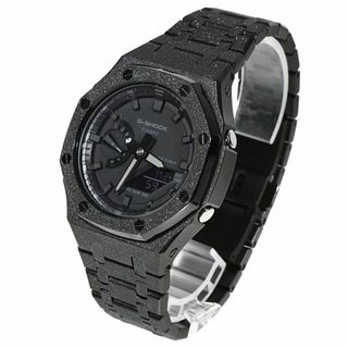 ジーショック(G-SHOCK)のG-SHOCK GA2100 フロステッド カスタム ブラックアウト カシオーク ステンレス製 艶消しモデル Frosted Edition BLACK OUT(腕時計(アナログ))