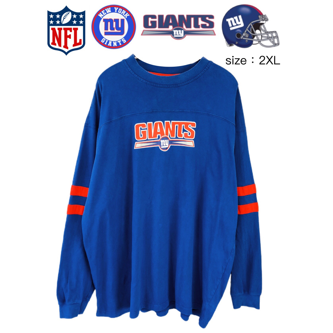 NFL　ニューヨーク・ジャイアンツ　長袖Ｔシャツ　2XL　青　USA古着 | フリマアプリ ラクマ