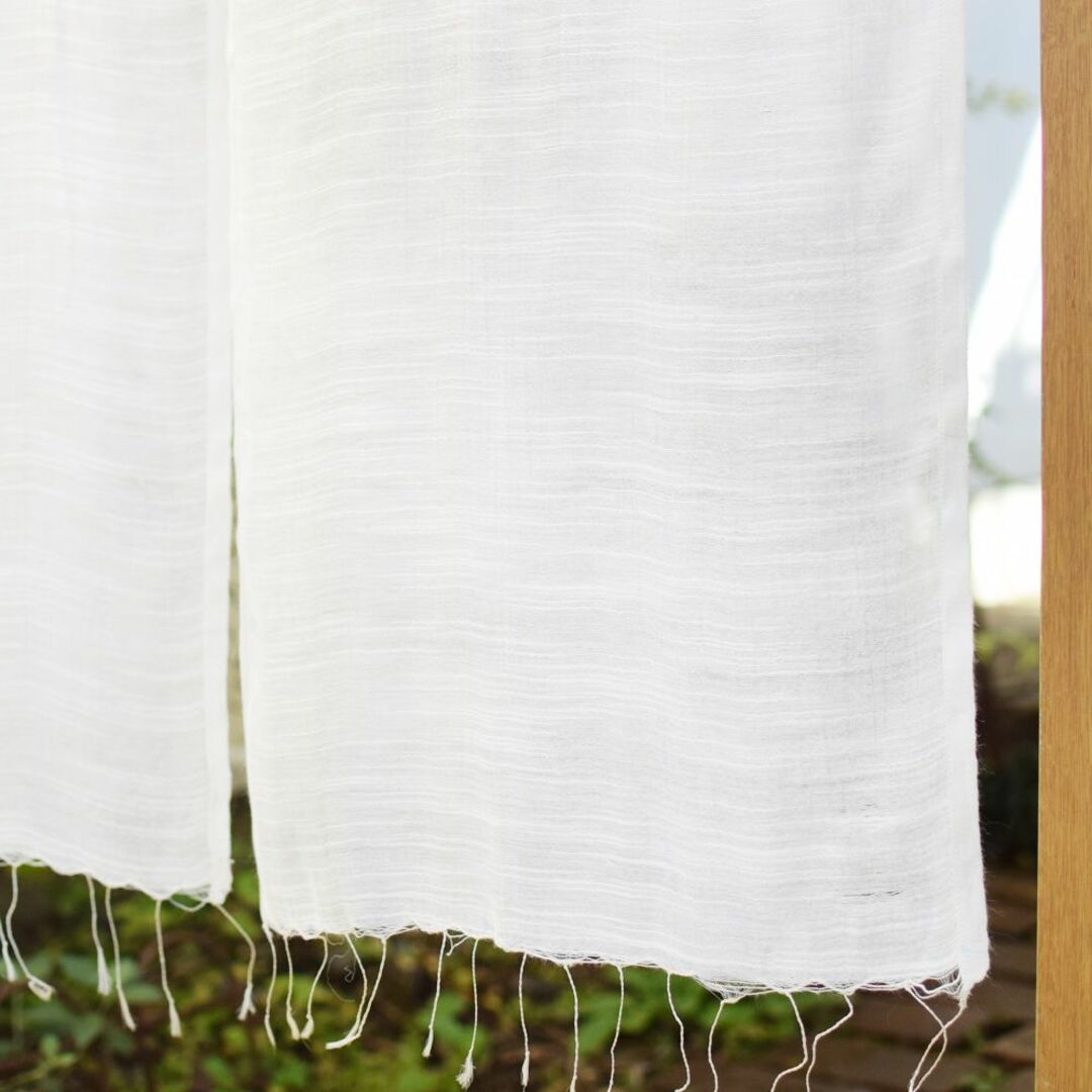 手織りシルクレーヨン暖簾 インテリア/住まい/日用品のカーテン/ブラインド(のれん)の商品写真