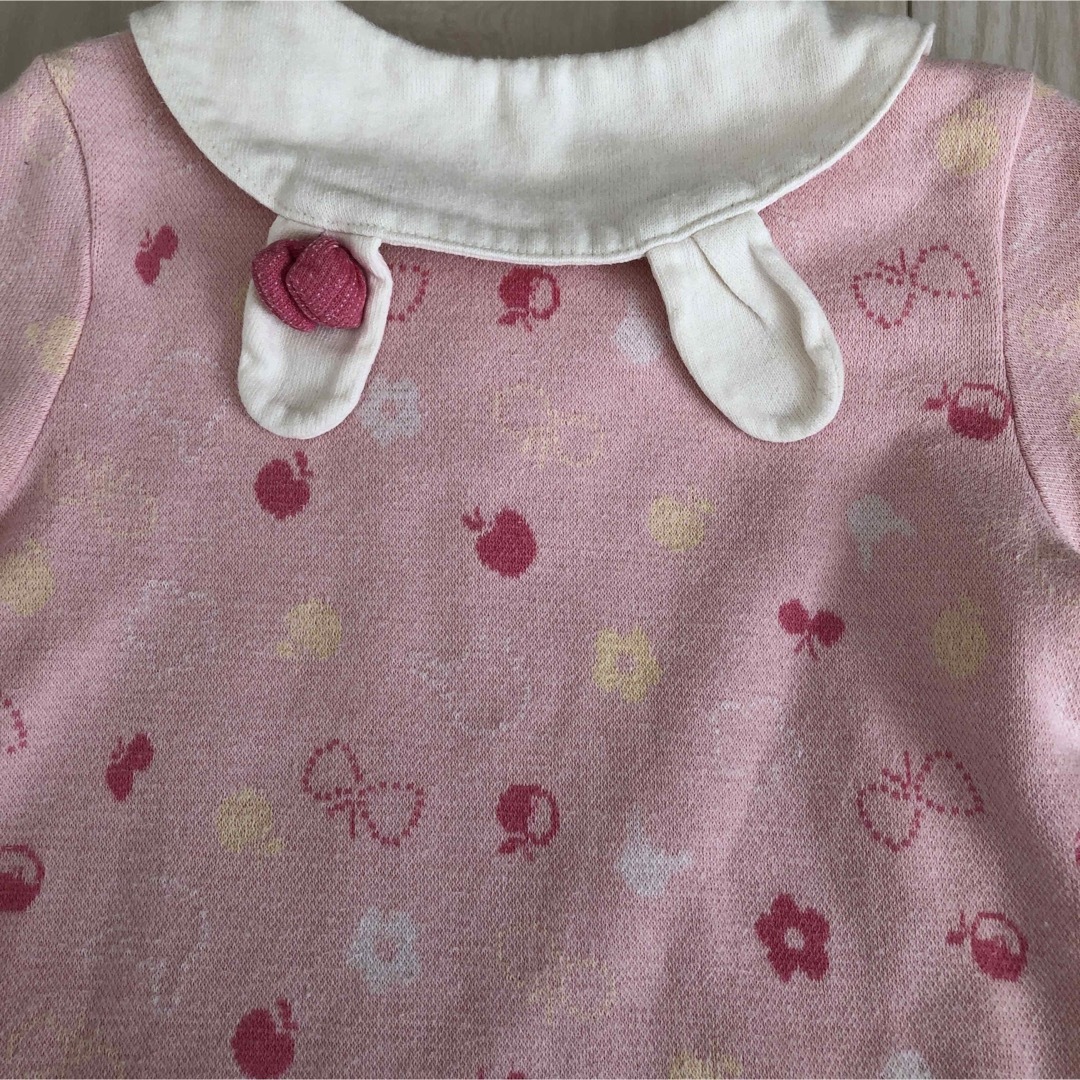 coeur a coeur(クーラクール)のクーラクール　うさ耳ハートポシェットトップス　90cm キッズ/ベビー/マタニティのキッズ服女の子用(90cm~)(Tシャツ/カットソー)の商品写真