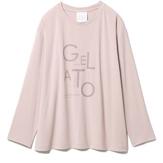 ジェラートピケ(gelato pique)の新品未使用【UNISEX】ジェラートピケ　ワンポイントロゴプルオーバー　ピンク(ルームウェア)