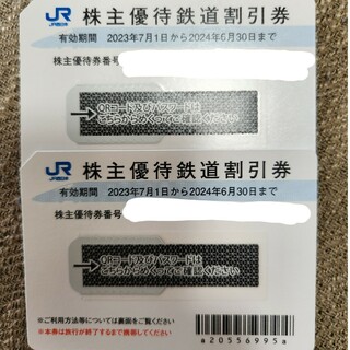 ジェイアール(JR)のJR西日本旅客鉄道(株)鉄道優待割引券(5割引)2枚(鉄道乗車券)