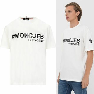 モンクレール(MONCLER)の送料無料 192 MONCLER GRENOBLE モンクレール グルノーブル 8C00004 8390T ホワイト Tシャツ 半袖 size L(Tシャツ/カットソー(半袖/袖なし))