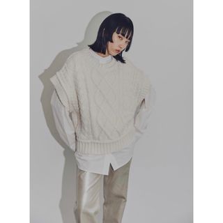 ローズバッド(ROSE BUD)のROSE BUD♡3Wayオープンバッグベスト＆シャツセット♡ホワイト♡新品(その他)