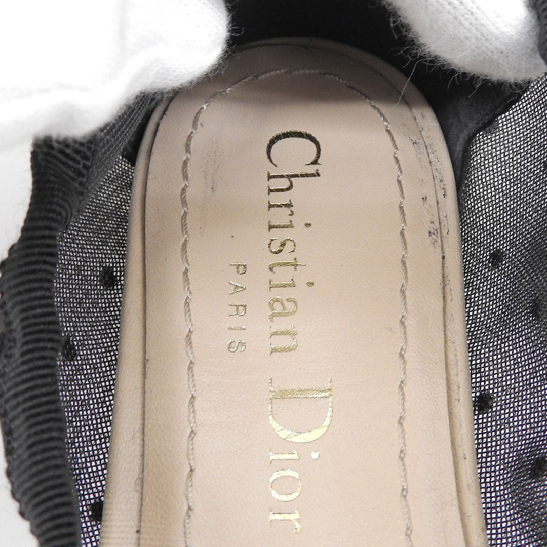 Dior(ディオール)のディオール Christian Dior ディオール BABY-D ベロアドット メッシュ フラット パンプス レディース ブラック 34 34 レディースの靴/シューズ(ハイヒール/パンプス)の商品写真