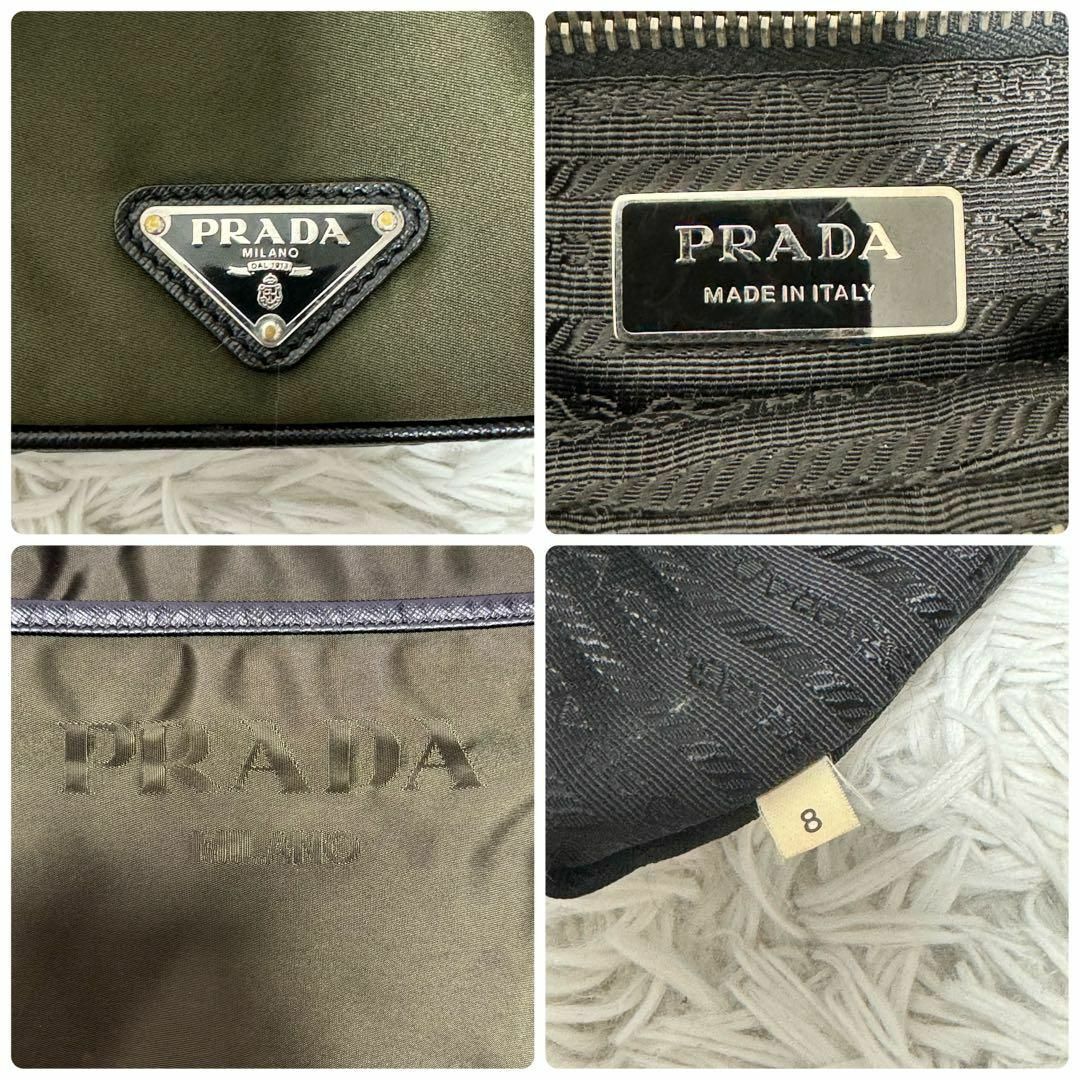 PRADA(プラダ)の希少✨プラダ 三角ロゴ ロゴストラップ サコッシュ ショルダーバッグ カーキ メンズのバッグ(ショルダーバッグ)の商品写真