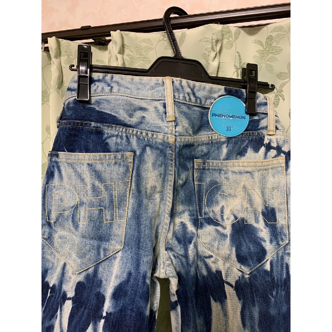 PHENOMENON(フェノメノン)のPHENOMENON　クラウドデニム　ブリーチ　ブルー メンズのパンツ(デニム/ジーンズ)の商品写真