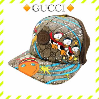 Gucci - GUCCI グッチ サンバイザー シェリーライン デニム ゴールド 