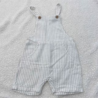 ザラキッズ(ZARA KIDS)のzarababy   ストライプ   リネン　サロペット(パンツ/スパッツ)