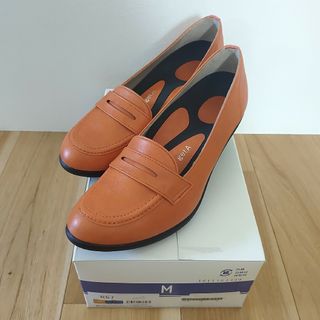 Re:getA - オレンジ　Ｍ【23.0-23.5】新品 リゲッタ パンプス ローファー