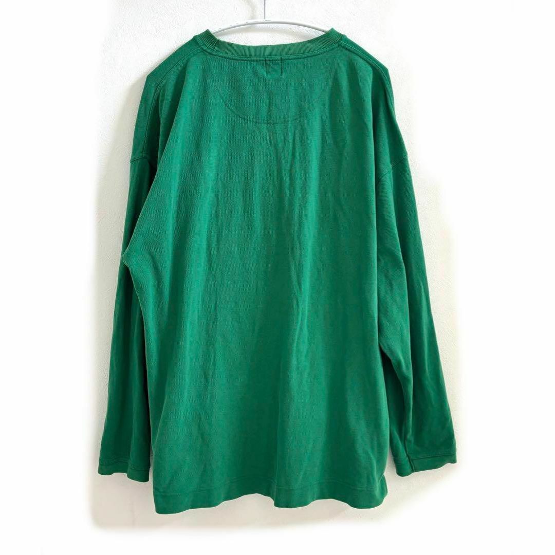 GAP(ギャップ)の90s GAP "鹿の子 長袖 シャツ vintage グリーンL メンズのトップス(Tシャツ/カットソー(七分/長袖))の商品写真