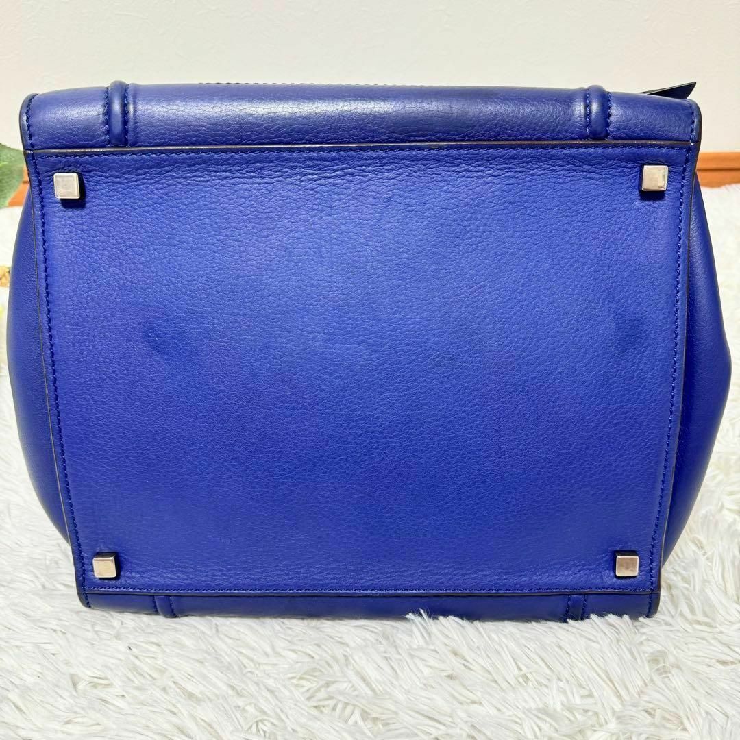 celine(セリーヌ)の希少カラー✨ セリーヌ ラゲージ ファントム ハンドバッグ フィービー期 ブルー レディースのバッグ(ハンドバッグ)の商品写真