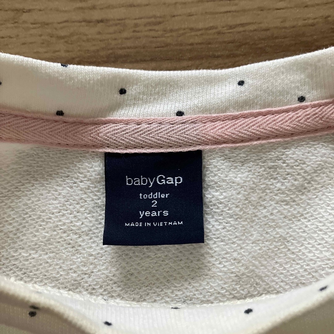 babyGAP(ベビーギャップ)の95サイズbabyGap トレーナー　2year  キッズ/ベビー/マタニティのキッズ服女の子用(90cm~)(Tシャツ/カットソー)の商品写真