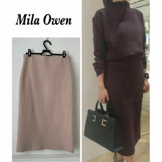 ミラオーウェン(Mila Owen)のMila Owen ミラオーウェン ニットタイトロングスカート 美品(ロングスカート)