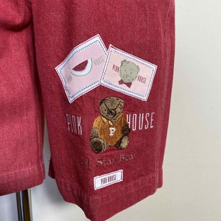 PINK HOUSE - ピンクハウス　❤️おすわりクマの刺繍とワッペン付き＆立体ポケット付き❤️