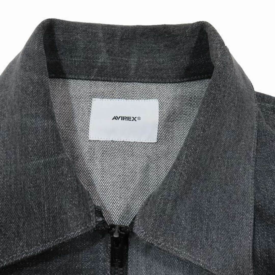 AVIREX(アヴィレックス)のアヴィレックス ジップアップ 解体 再構築 日本製 デニム ジャケット メンズのジャケット/アウター(Gジャン/デニムジャケット)の商品写真