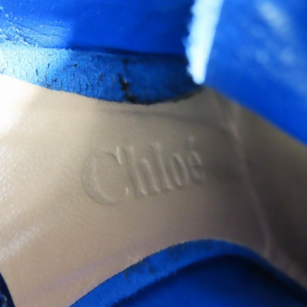 Chloe(クロエ)のクロエ CHLOE ブーティーショートブーツ ハイヒール シューズ 35 青 レディースの靴/シューズ(ブーツ)の商品写真