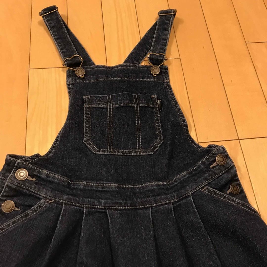 美品　デニムジャンスカ　160㎝ キッズ/ベビー/マタニティのキッズ服女の子用(90cm~)(ワンピース)の商品写真