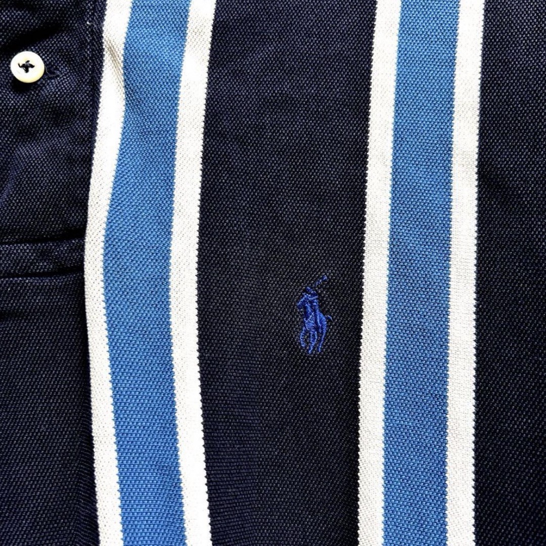 POLO RALPH LAUREN(ポロラルフローレン)の古着 vintage ラルフローレン ストライプ柄 ポロシャツ メンズのトップス(ポロシャツ)の商品写真