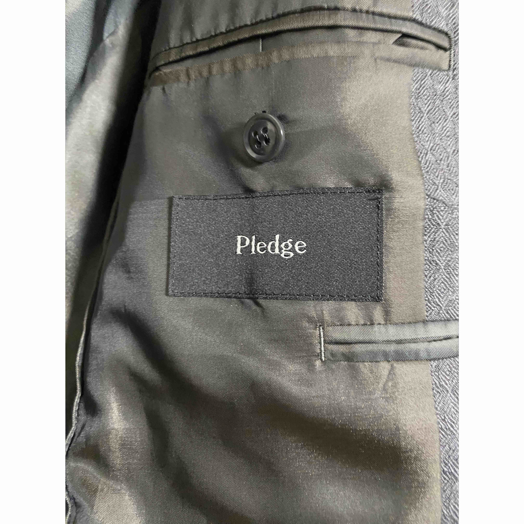 Pledge(プレッジ)のpledge ショールカラー 織柄テーラード ダブルジャケット メンズのジャケット/アウター(テーラードジャケット)の商品写真