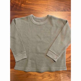 ユニクロ(UNIQLO)のUNIQLO baby サーマル長袖Tシャツ　カーキ　110cm(Tシャツ/カットソー)