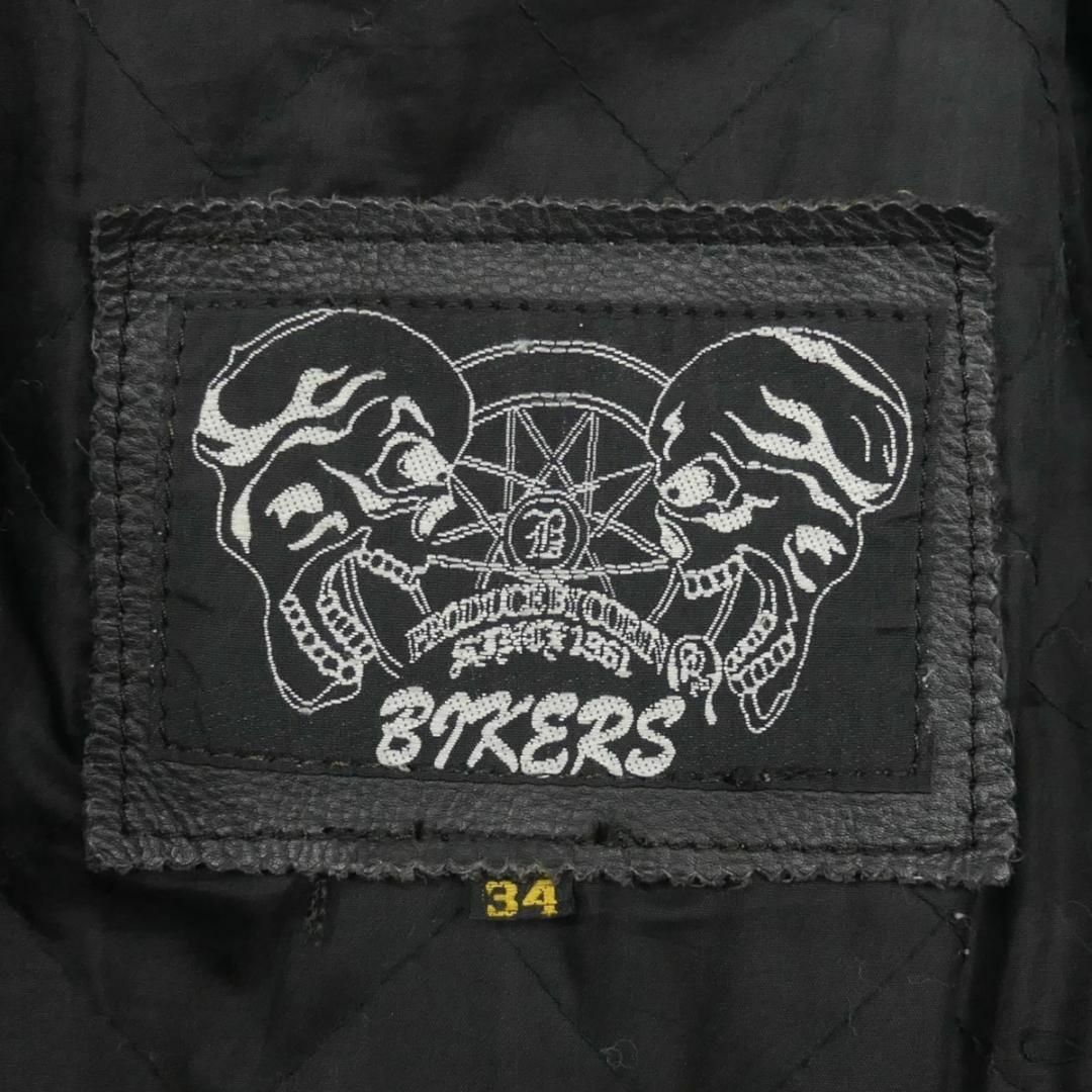 ライダースジャケット 本革 シングル メンズ XS 立襟 バイカーズ X7180 メンズのジャケット/アウター(ライダースジャケット)の商品写真