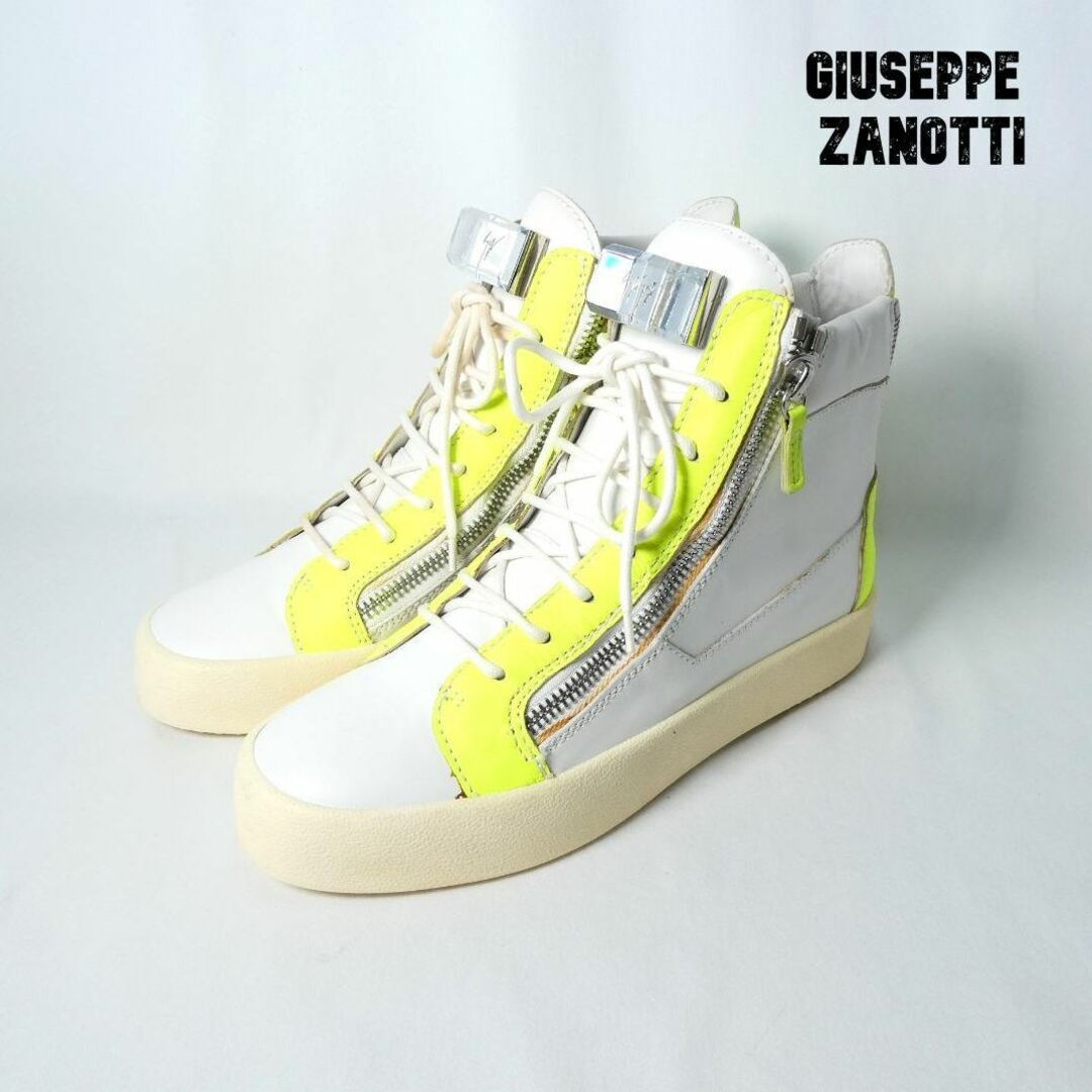 GIUSEPPE ZANOTTI(ジュベッゼサノッティ)の良品 綺麗 GIUSEPPE ZANOTTI レザー ハイカット スニーカー メンズの靴/シューズ(スニーカー)の商品写真