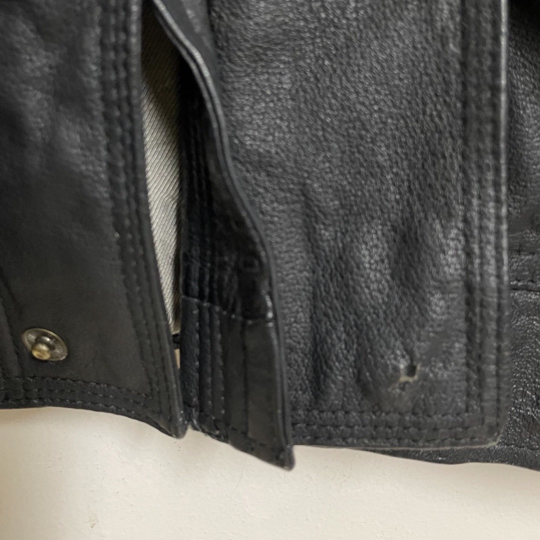 Z1711 JOSHUAROSSリアルレザージャケットブルゾン中綿 メンズのジャケット/アウター(レザージャケット)の商品写真