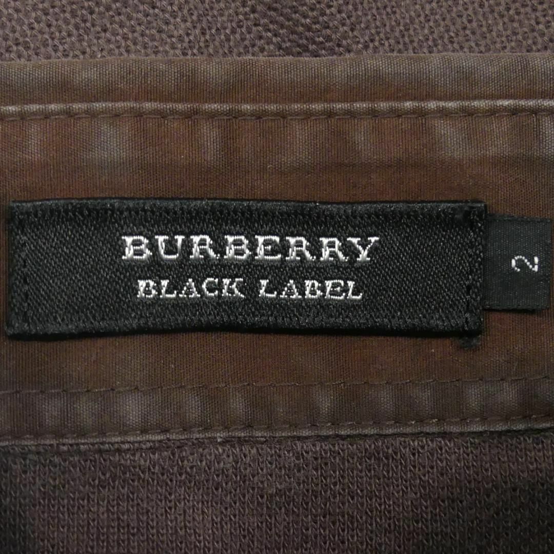 BURBERRY BLACK LABEL(バーバリーブラックレーベル)のバーバリーブラックレーベル ポロシャツ Mメンズ 茶 刺繍 茶 X7189 メンズのトップス(ポロシャツ)の商品写真