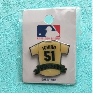 メジャーリーグベースボール(MLB)のイチロー　シアトルマリナーズ　ユニフォームピンバッジ　イエロー(記念品/関連グッズ)