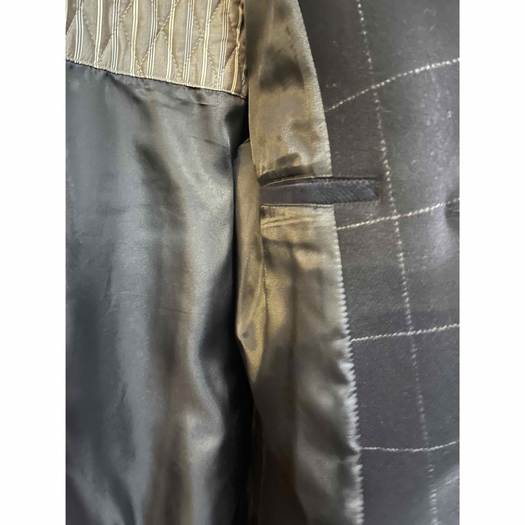 ナノユニバース　チェスターコートLサイズ紺色　ほぼ未使用 メンズのジャケット/アウター(チェスターコート)の商品写真