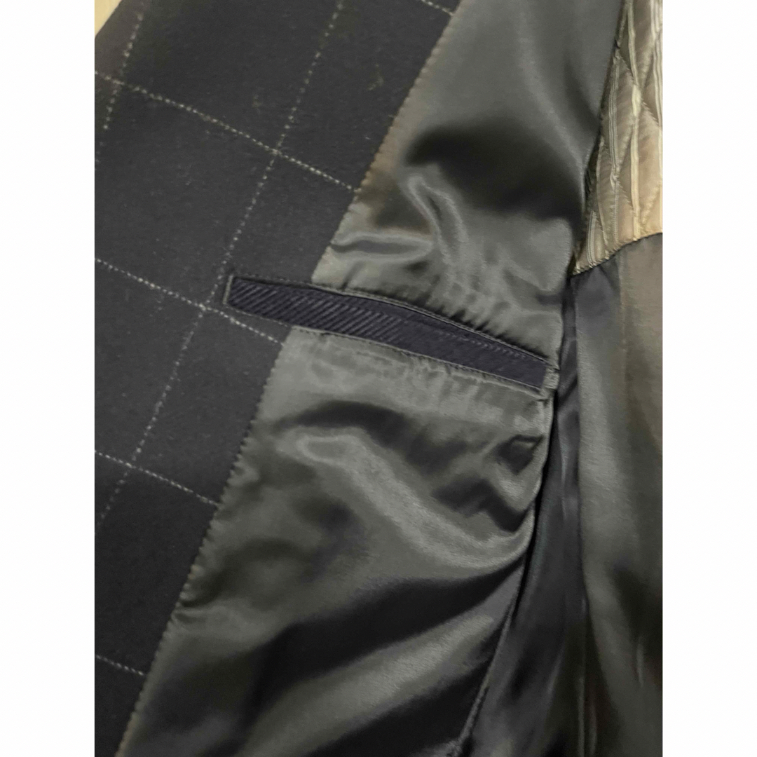 ナノユニバース　チェスターコートLサイズ紺色　ほぼ未使用 メンズのジャケット/アウター(チェスターコート)の商品写真