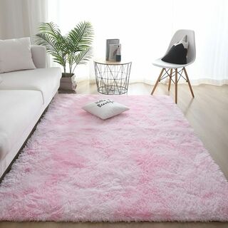 カーペット ラグマット 絨毯 新品 ピンク 120cm 160cm 床暖房対応(ラグ)