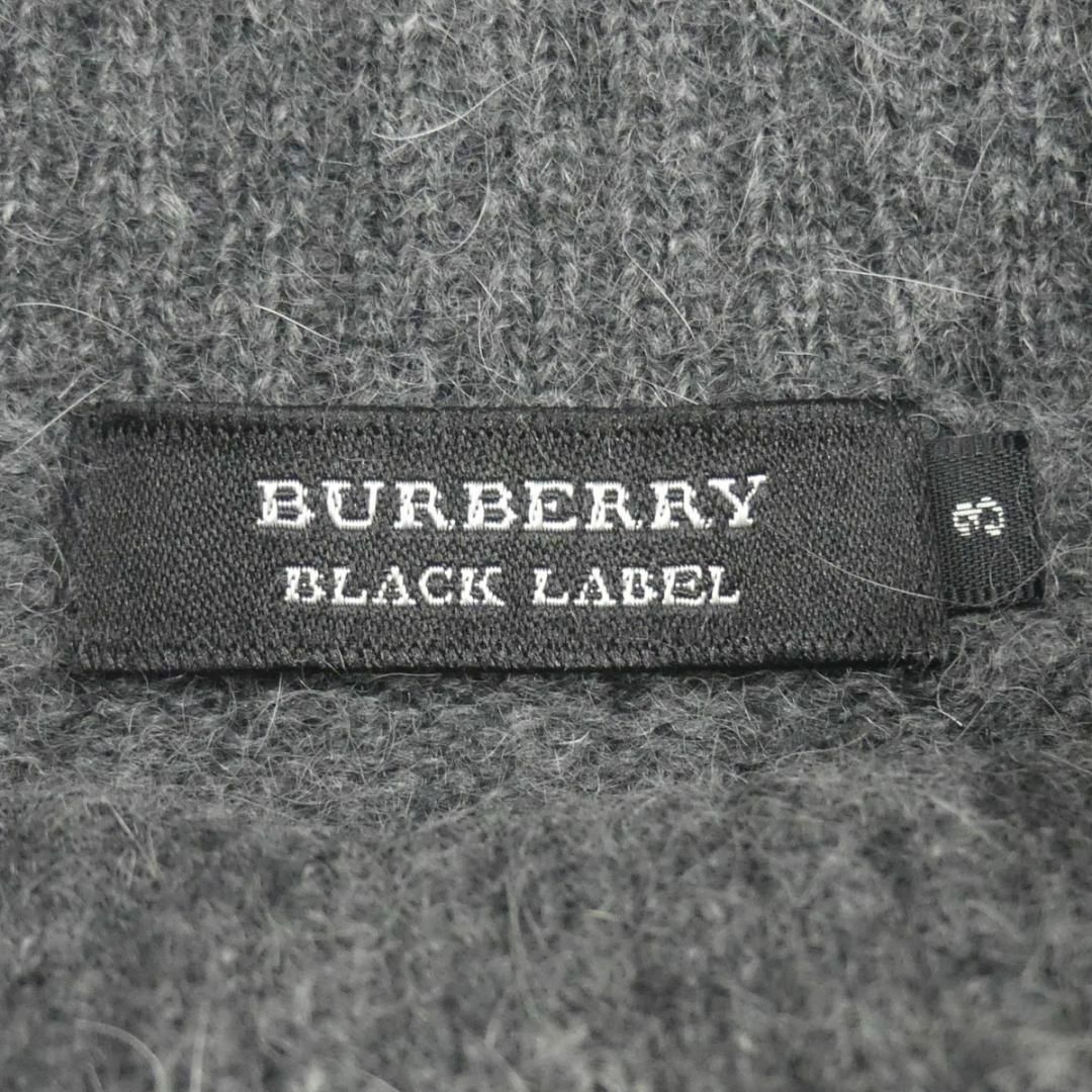 BURBERRY BLACK LABEL(バーバリーブラックレーベル)の廃盤 バーバリーブラックレーベル セーター ニット L ウール グレーJJ759 メンズのトップス(ニット/セーター)の商品写真