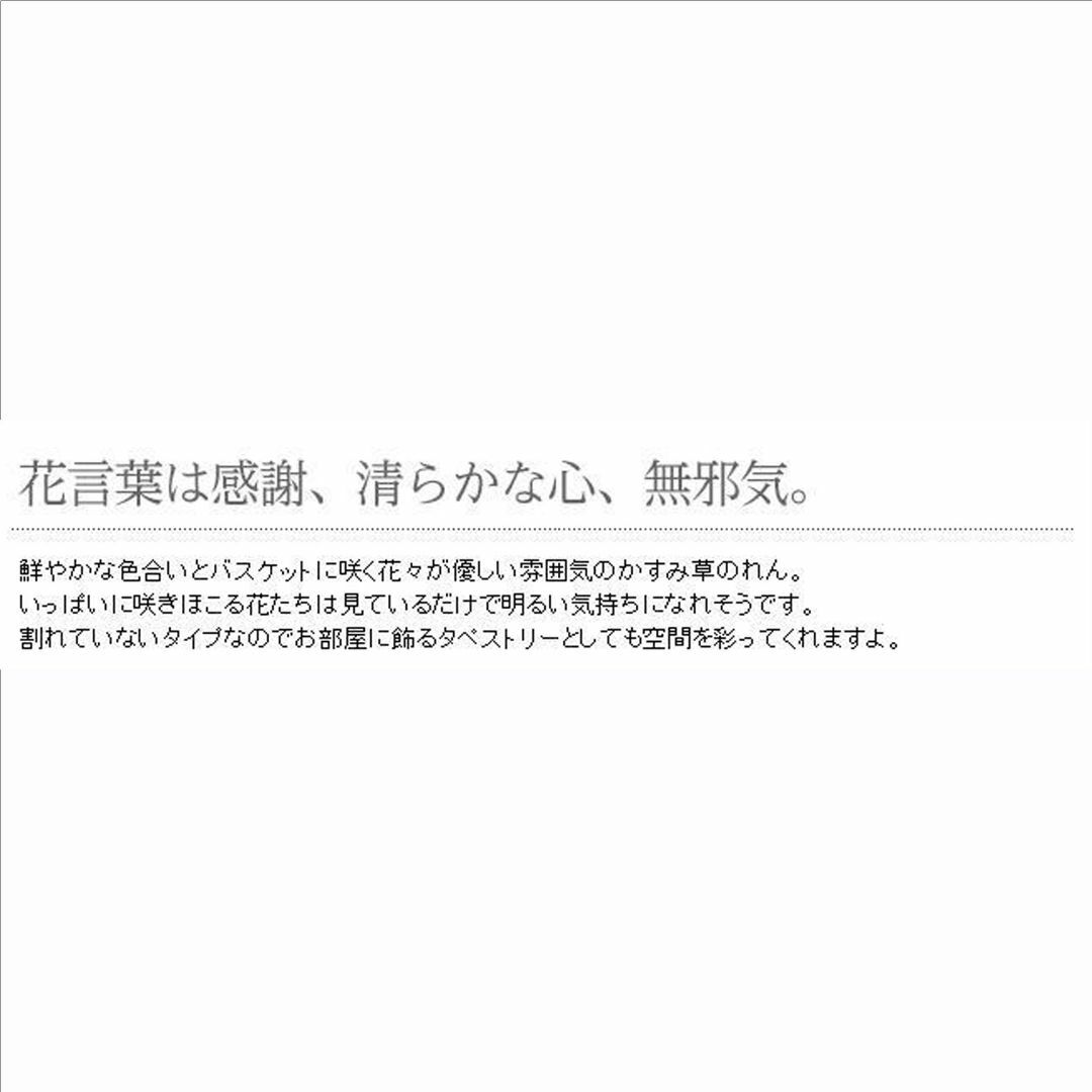 可憐に咲く花【かすみ草】 85×170cm インテリア/住まい/日用品のカーテン/ブラインド(のれん)の商品写真