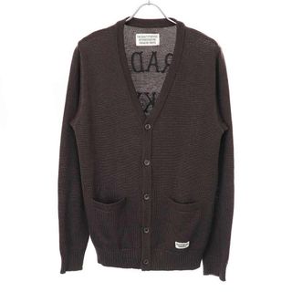 ワコマリア(WACKO MARIA)のWACKO MARIA ワコマリア 16SS CLASSIC CARDIGAN チェーンステッチクラシックニットカーディガン ブラウン L(カーディガン)