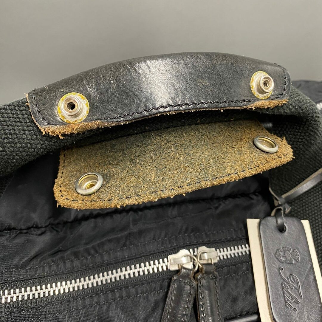 Felisi(フェリージ)のFb9 Felisi フェリージ 20148 2WAY レザーコンビ ナイロンボストンバッグ ブリーフケース ブラック ナイロン レザー トラベル ショルダーバッグ BAG メンズのバッグ(ショルダーバッグ)の商品写真