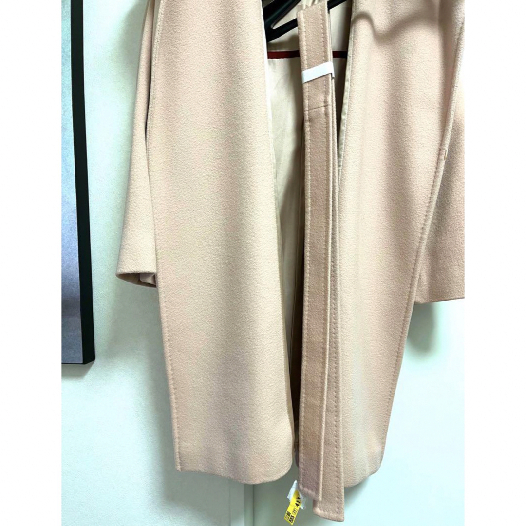 Max Mara(マックスマーラ)の美品‼️クリーニング済💗MaxMara STUDIO💗ファー付きロングコート🧸 レディースのジャケット/アウター(ロングコート)の商品写真