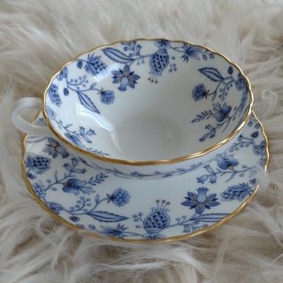 ノリタケ(Noritake)のノリタケ☆ブルーソレンティーノ ティーカップ＆ソーサー(グラス/カップ)