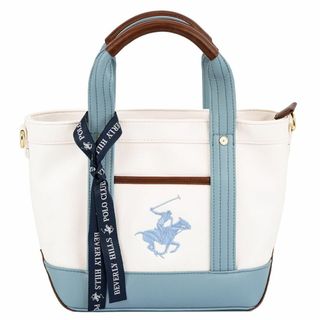 ビバリーヒルズポロクラブ(BEVERLY HILLS POLO CLUB（BHPC）)のBEVERLY HILLS POLO CLUB ビバリーヒルズポロクラブ トートバッグ BH2008N レディース 女性 Lサイズ 鞄 バッグ WH/PBL/PBL ホワイト×ライトブルー(トートバッグ)