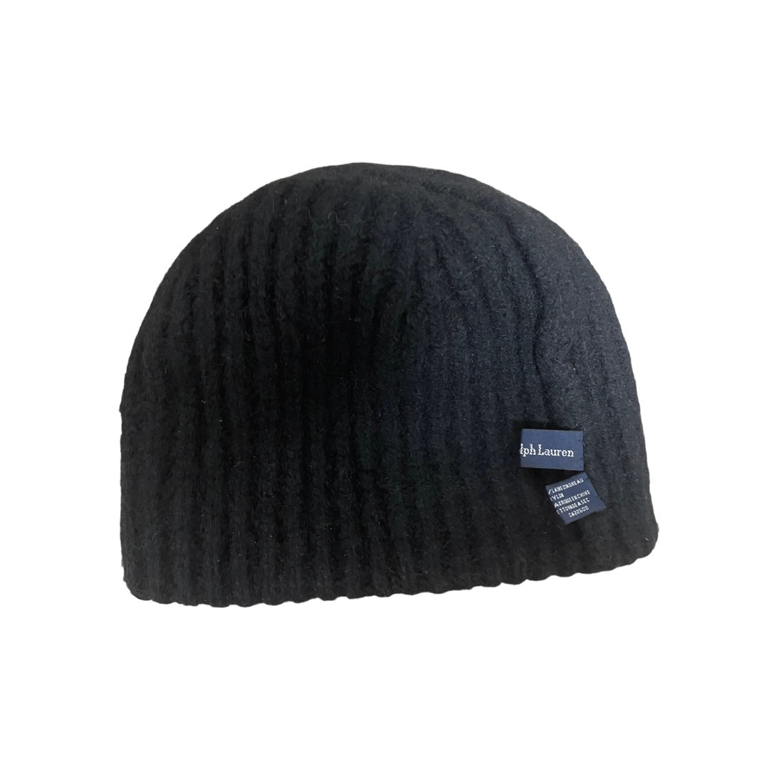 POLO RALPH LAUREN(ポロラルフローレン)のPolo Ralph Lauren wool beanie ブラック メンズの帽子(ニット帽/ビーニー)の商品写真