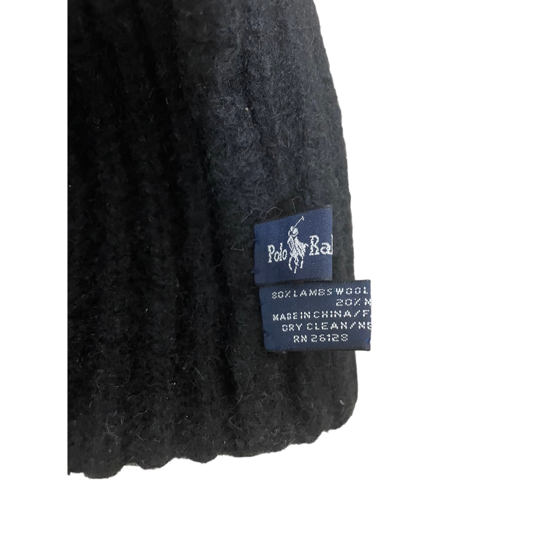 POLO RALPH LAUREN(ポロラルフローレン)のPolo Ralph Lauren wool beanie ブラック メンズの帽子(ニット帽/ビーニー)の商品写真