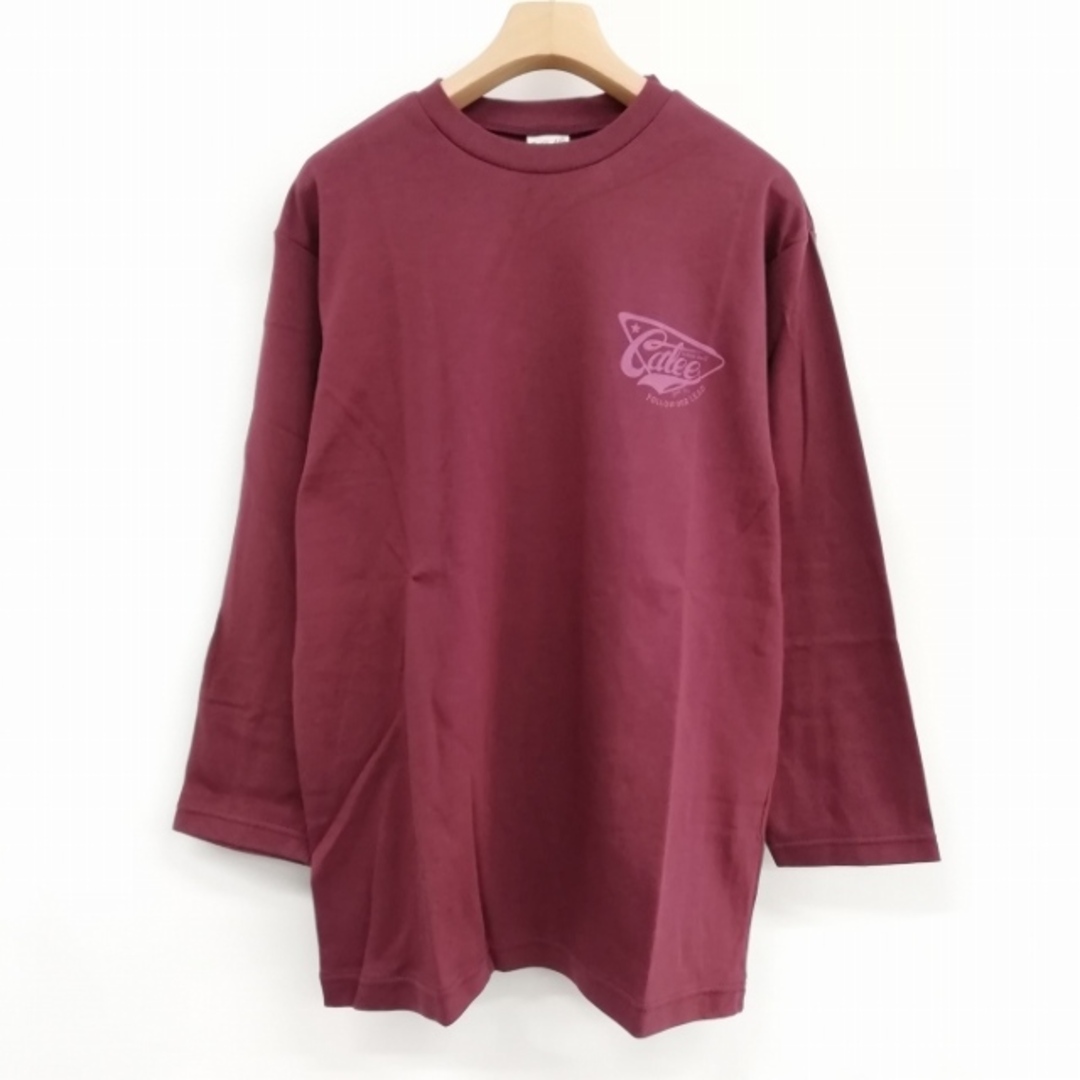 CALEE(キャリー)のCL-21SS039 七分袖 Tシャツ ワンポイント S バーガンディー メンズのトップス(Tシャツ/カットソー(七分/長袖))の商品写真